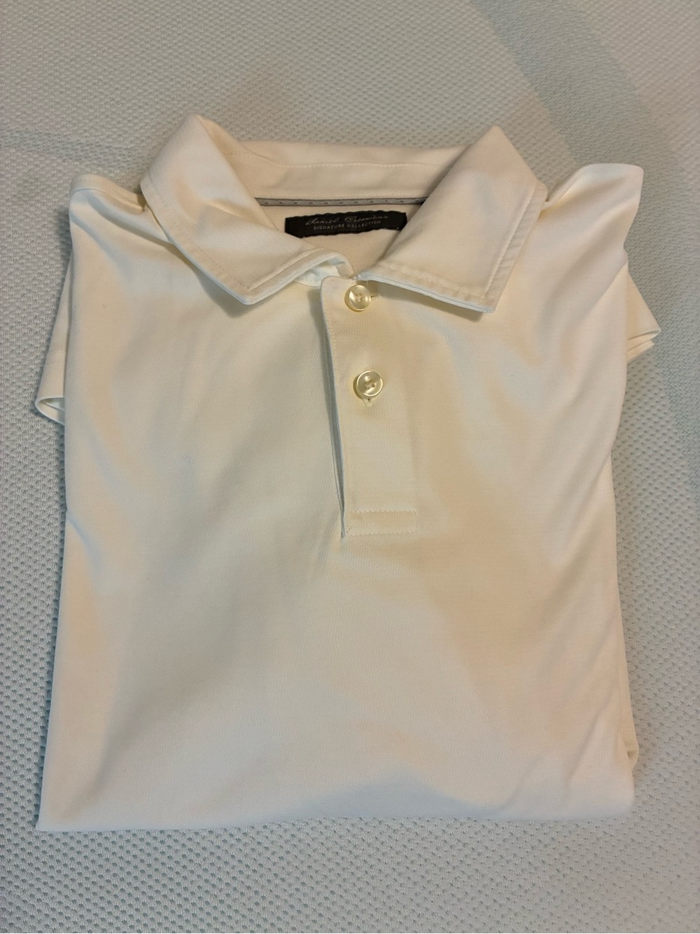 Daniel Cremieux Men's Cream L/S Polo Shirt